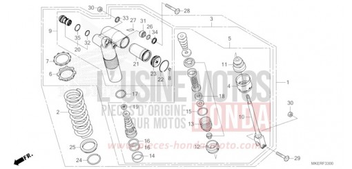 REAR CUSHION CRF450RS de 2025